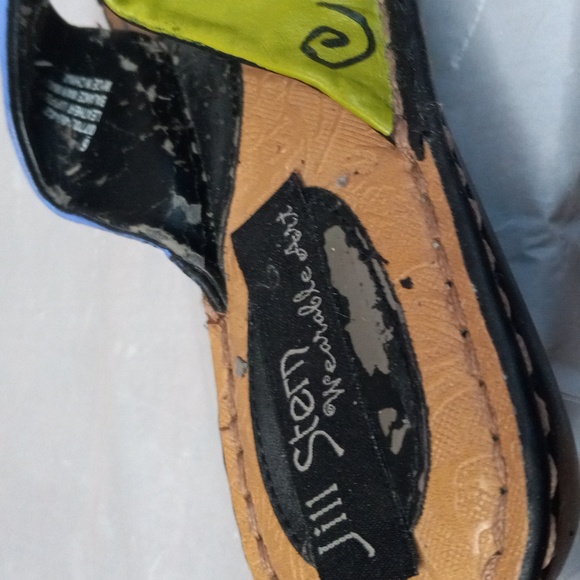 Jill Stern slides leather upper size 6 Gently worn with creative style - Picture 5 of 6